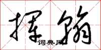梁锦英挥翰草书怎么写