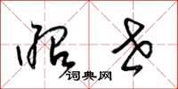 梁锦英昭世草书怎么写