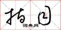 梁锦英指目草书怎么写