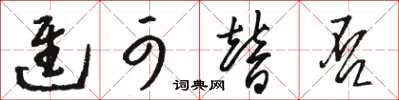 骆恒光进可替否草书怎么写