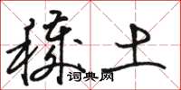 骆恒光秽土草书怎么写