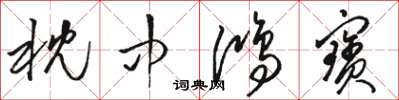 骆恒光枕中鸿寶草书怎么写