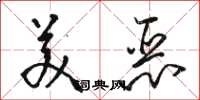 骆恒光美恶草书怎么写