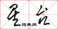骆恒光星台草书怎么写