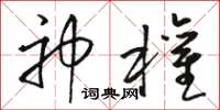 骆恒光神权草书怎么写