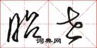 骆恒光昭世草书怎么写