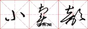 骆恒光小卖部草书怎么写