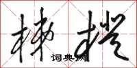 骆恒光梯橙草书怎么写