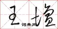 骆恒光王坛草书怎么写