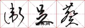 骆恒光卫足葵草书怎么写