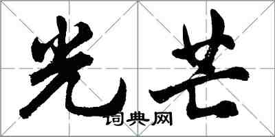 胡问遂光芒行书怎么写