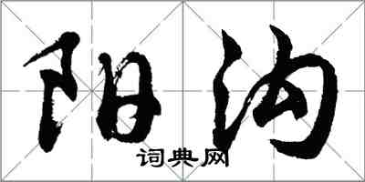 胡问遂阳沟行书怎么写