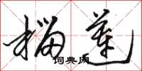 骆恒光榴莲草书怎么写