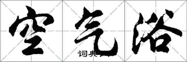 胡问遂空气浴行书怎么写