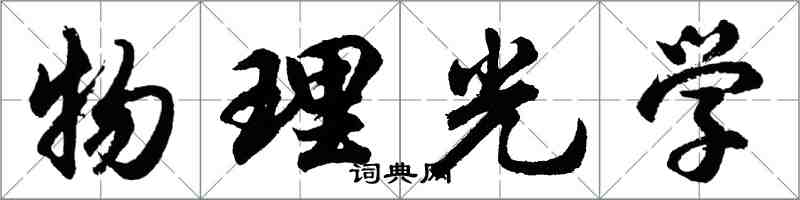 胡问遂物理光学行书怎么写