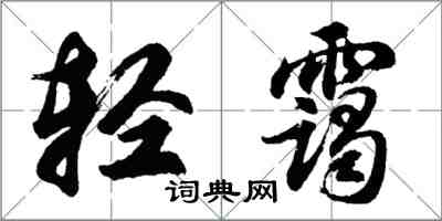 胡问遂轻霭行书怎么写