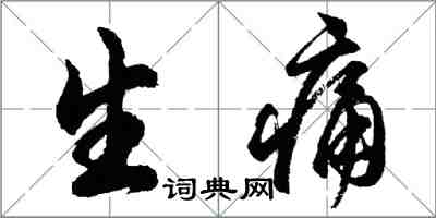 胡问遂生痛行书怎么写