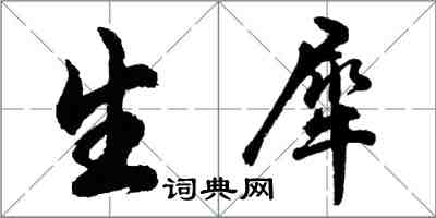 胡问遂生犀行书怎么写