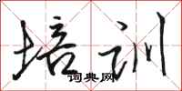 骆恒光培训行书怎么写
