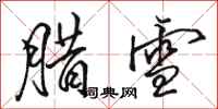 骆恒光腊雪行书怎么写