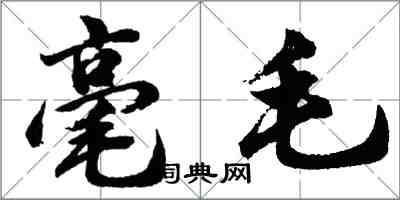 胡问遂毫毛行书怎么写