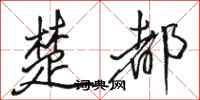 骆恒光楚都行书怎么写