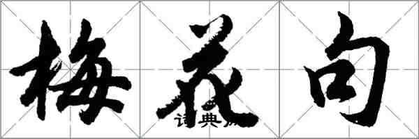 胡问遂梅花句行书怎么写