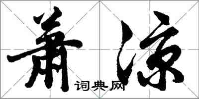 胡问遂萧凉行书怎么写