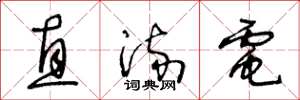 王冬龄直流电草书怎么写