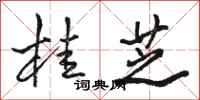 骆恒光桂芝行书怎么写