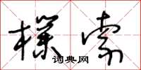 王冬龄朴索草书怎么写