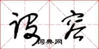 王冬龄设容草书怎么写