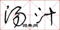 王冬龄汤汁草书怎么写