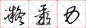 王冬龄凝聚力草书怎么写