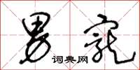 王冬龄男宠草书怎么写