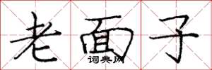 庞中华老面子楷书怎么写
