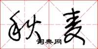 王冬龄秋麦草书怎么写