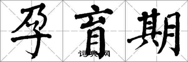 翁闿运孕育期楷书怎么写