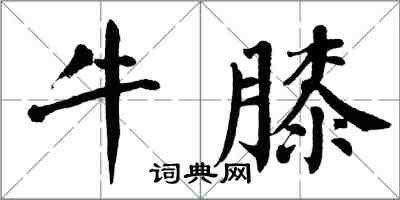 翁闿运牛膝楷书怎么写