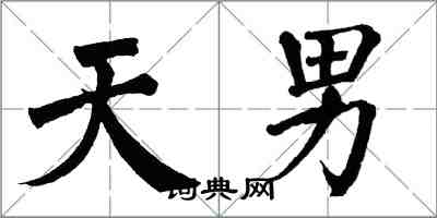 翁闿运天男楷书怎么写