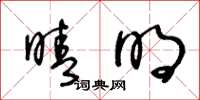 王冬龄晴明草书怎么写