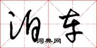 王冬龄泊车草书怎么写