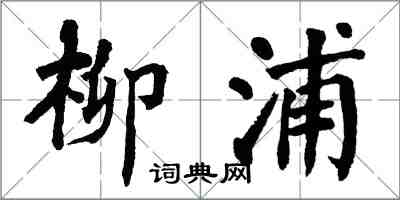 翁闿运柳浦楷书怎么写