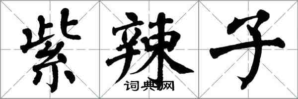 翁闿运紫辣子楷书怎么写