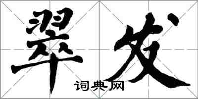 翁闿运翠发楷书怎么写
