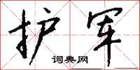 钱沛云护军行书怎么写