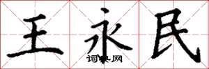丁谦王永民楷书怎么写