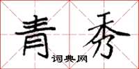 袁强青秀楷书怎么写