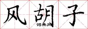 丁谦风胡子楷书怎么写