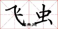丁谦飞虫楷书怎么写